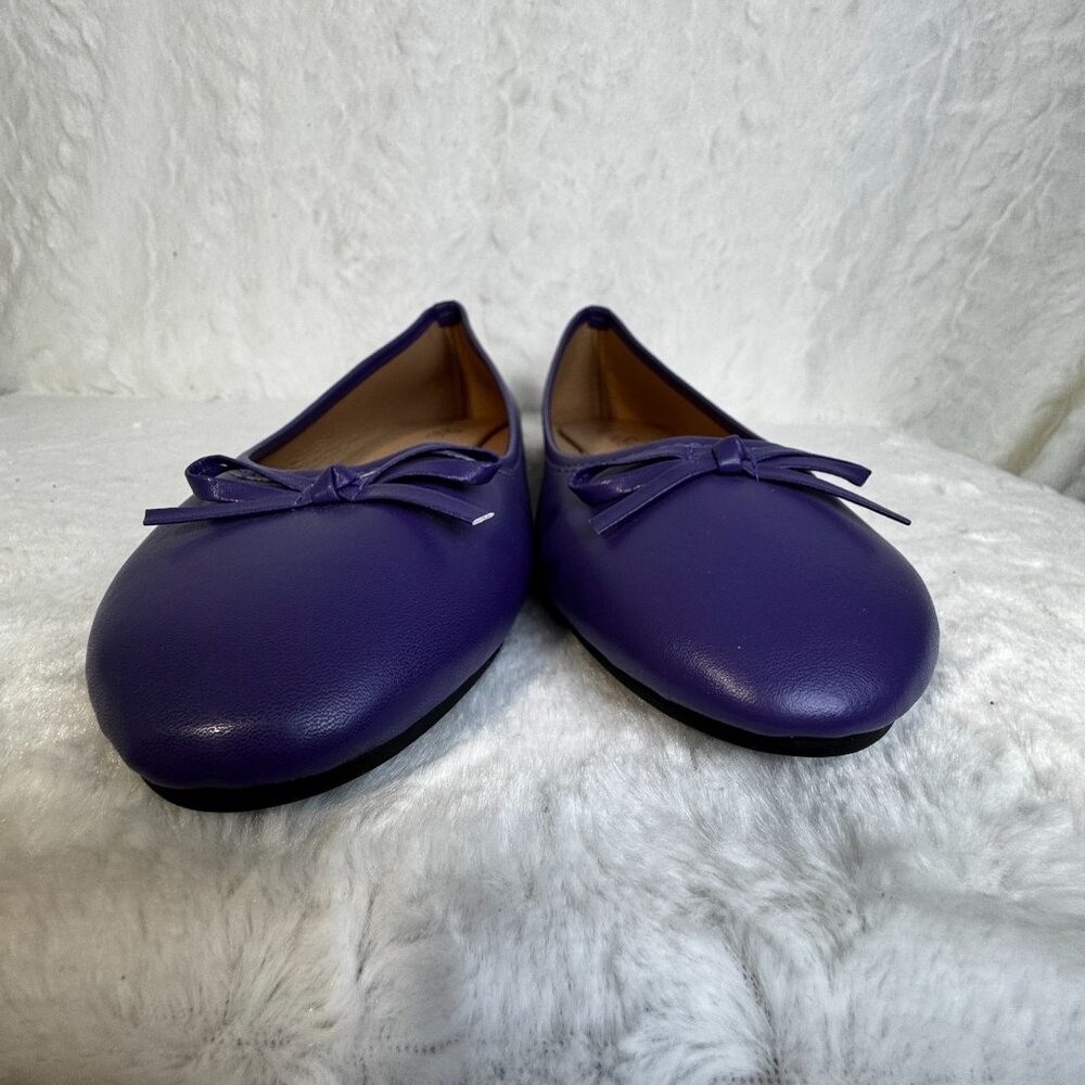 Shoes8teen Womens Ballerina Ballet Flats Shoes 8500 Navy - Picture 3 of 6